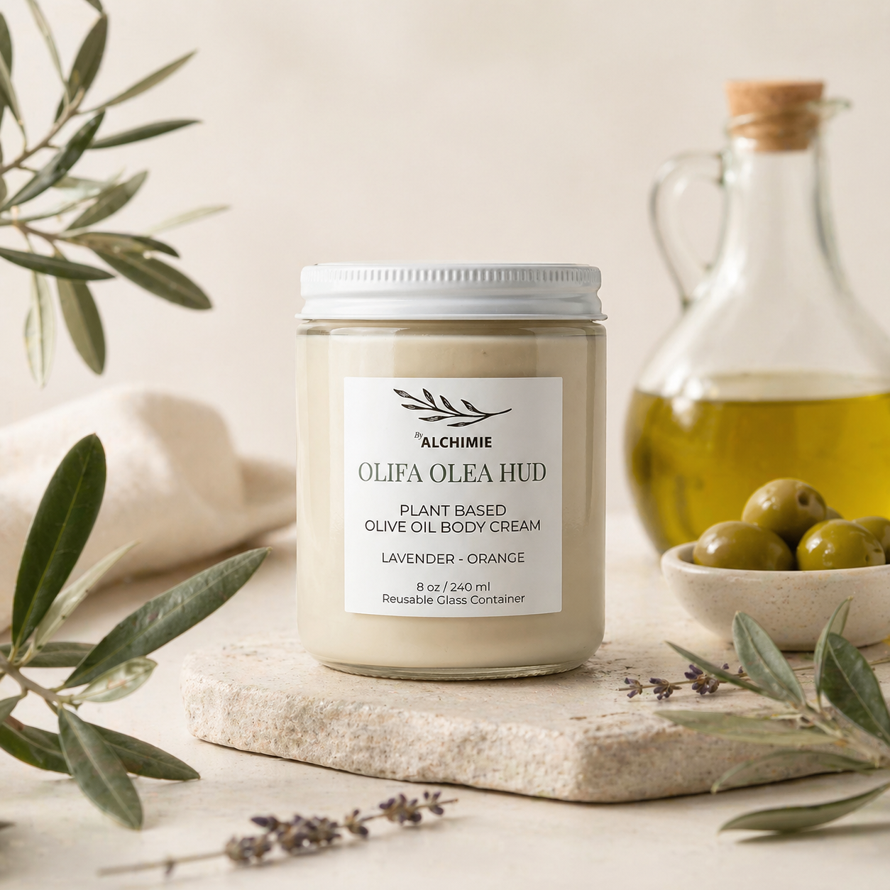 Plant Based Olive Oil Body Cream - Image 2